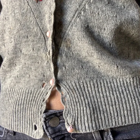 SOLD!!Vintage Herman Geist hand embroidered cardigan Sz M - Picture 6 of 7